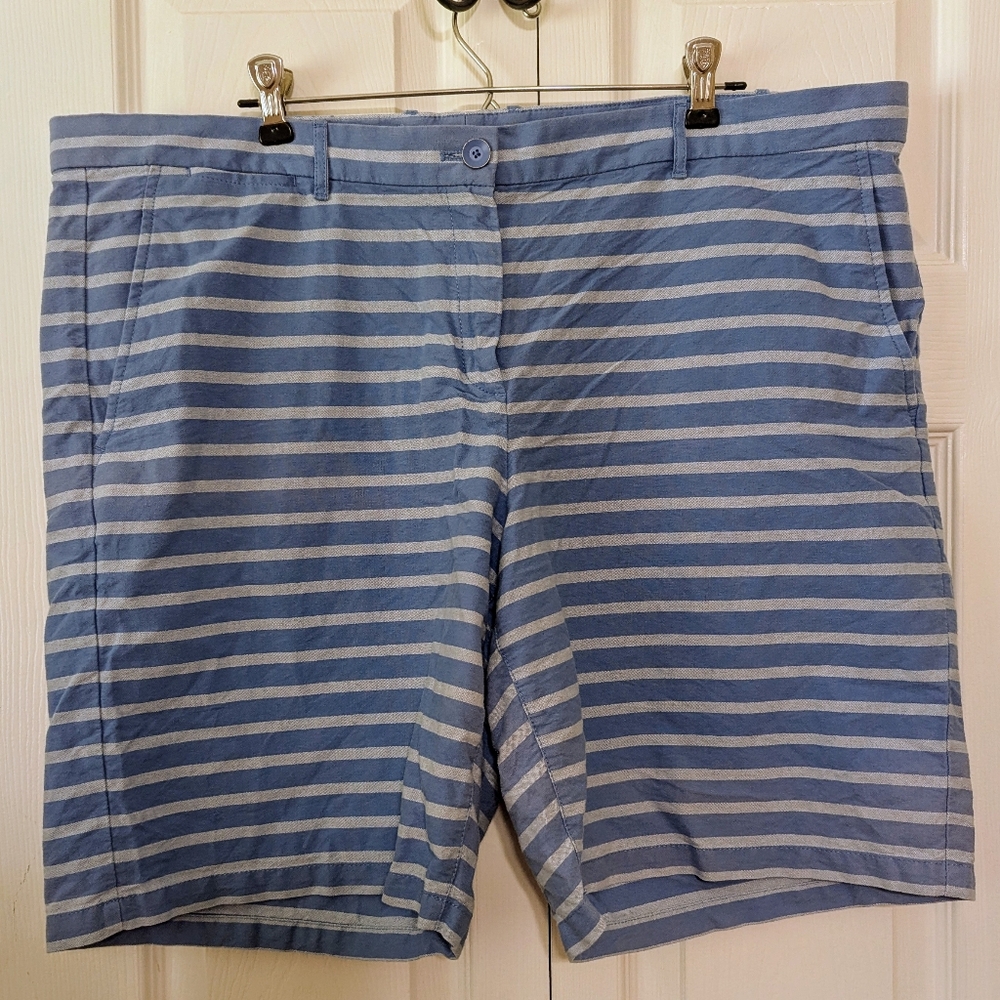 Gap Boyfriend Roll Dash Up Khakis By Gap Size 18 (XXL) Blue Stripe